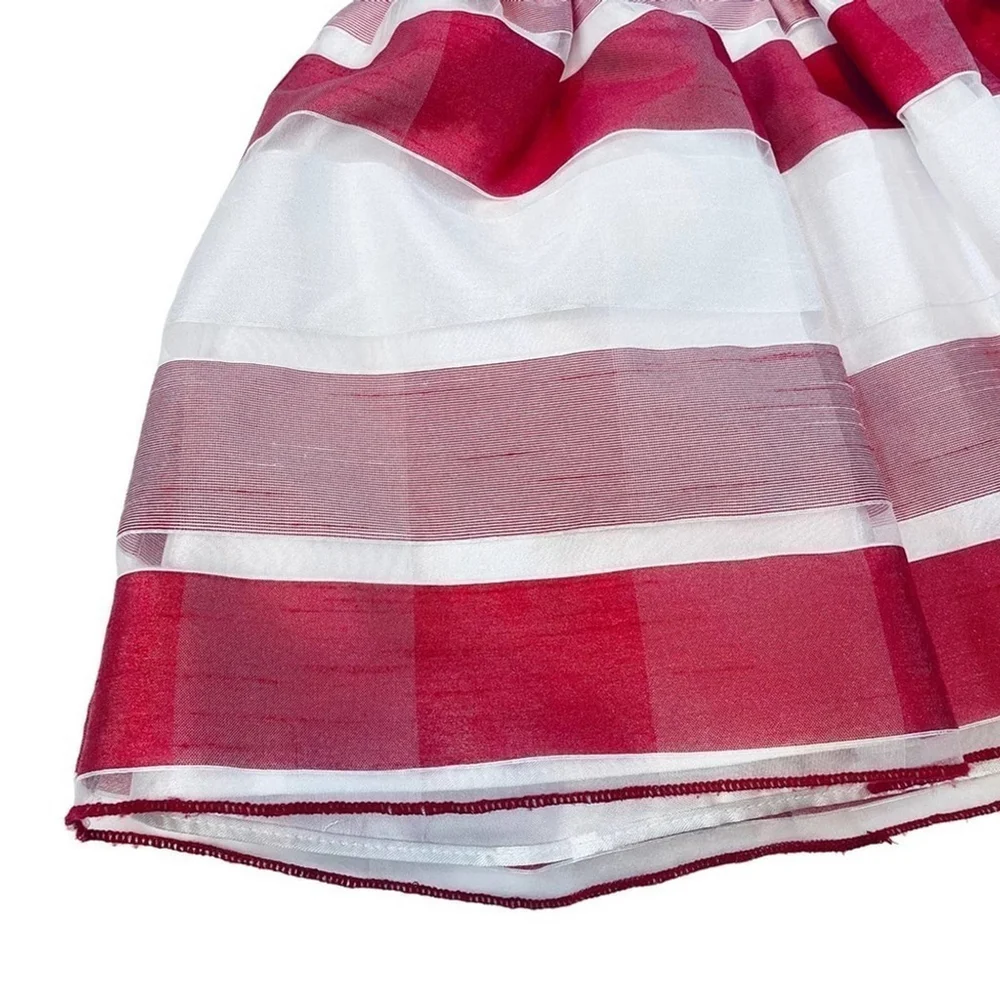 Couture Princess Red White Striped Dress 24 Months
